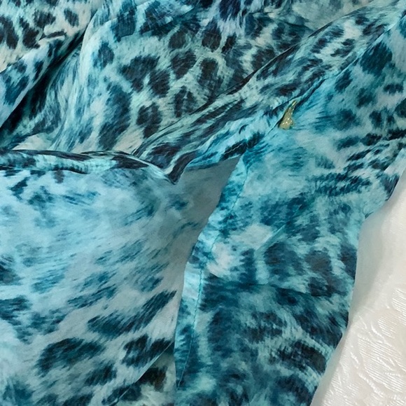 Lisa Blue AFRICAN QUEEN Side Split Pant - Sapphire Leopard - Picture 3 of 14